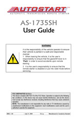 Autostart AS-1735SH User Manual