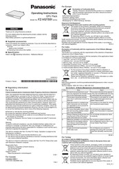 Panasonic FZ-VGT551 Series Operating Instructions Manual