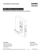 Assa Abloy Sargent 8200 Series Installation Instructions Manual