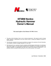KENT Nordco KF3BM Owner's Manual