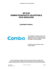 Comba SP-9120 Equipment Manual