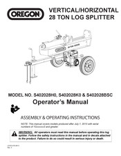 Oregon S402028H0 Operator's Manual