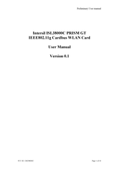 Intersil PRISM GT ISL38000C User Manual