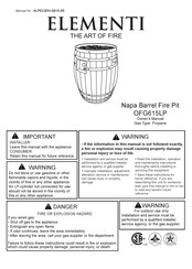 ELEMENTI Napa OFG615LP Owner's Manual