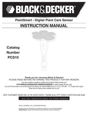 Black & Decker PlantSmart Instruction Manual