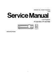 Panasonic PTAE100U - LCD PROJECTOR Service Manual