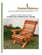 Forever Redwood ENSENADA WOOD EASY CHAIR Assembly Instructions Manual
