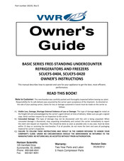 VWR SCUCFS-0404 Owner's Manual