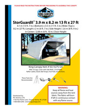 KING CANOPY StorGuardII SG1327S-GV Instructions Manual