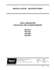 Bard WL605 Installation Instructions Manual