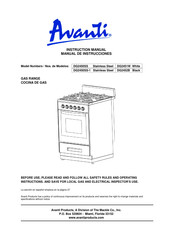 Avanti DG2450SS-1 Instruction Manual