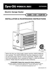 Dyna-Glo Workhorse EG7500WH Installation & Maintenance Instructions Manual