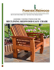 Forever Redwood RECLINING REDWOOD EASY CHAIR Assembly Instructions Manual
