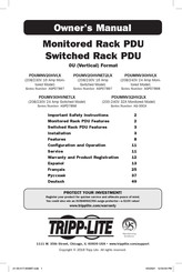 Tripp Lite PDUMV30HVNETLX Owner's Manual