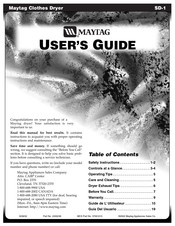 Maytag SD-1 User Manual