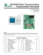 ClimateMaster iGate ATC32U03 Installation Manual