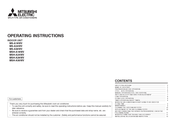 Mitsubishi Electric MSH-A26WV Operating Instructions Manual