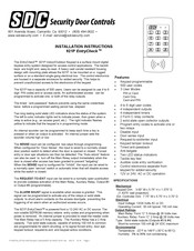 SDC EntryCheck 921P Installation Instructions Manual