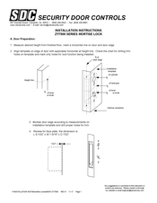 Sdc ZY7500 Series Installation Instructions