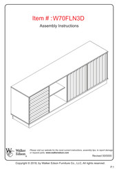 Walker Edison W70FLN3D Assembly Instructions Manual