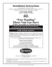 Kingsman Fireplaces FDV300N Installation Instructions Manual