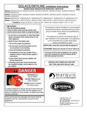 Kingsman Fireplaces MQRB4236LPTE Installation Instructions Manual