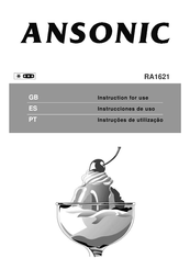 Ansonic RA1621 Instructions For Use Manual