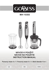 Goddess MIH 103SS Instruction Manual