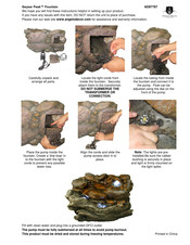 Angelo Decor Geyser Peak AD97787 Quick Start Manual
