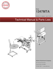 Atlanta Attachment Company 1347MTA Technical Manual & Parts Lists