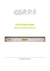 RDS RT25-2 Quick Installation Manual