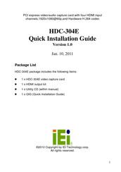 Iei Technology HDC-304E Quick Installation Manual