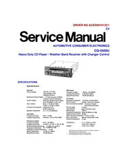 Panasonic CQ5500U - AUTO RADIO/CD TRUCK Service Manual