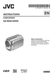 JVC GZ-MG610SEK Instructions Manual