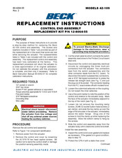 Beck 42-109 Replacement Instructions