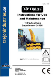 Trejon OPTIMAL 2452H Instructions For Use And Maintenance Manual