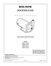 STA-RITE JHSD-62USF Owner's Manual