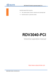Ruida Technology RDV3040-PCI Operation Manual
