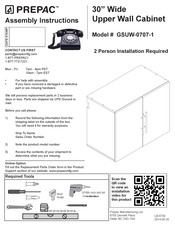 Prepac GSUW-0707-1 Assembly Instructions Manual