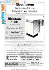 Glow-worm Hideaway 100B Instructions For Use Manual