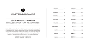 Master&Dynamic MH40-W User Manual