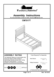 Furniture of America CM7517T Assembly Instructions Manual