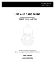 HOMEDEPOT 49458-AS Use And Care Manual