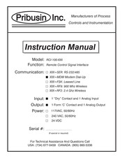 Pribusin RCI-100-MDM Instruction Manual