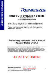 Renesas RH850/D1x Hardware Specification