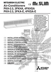 Mitsubishi Electric Mr. Slim PKH-2.5 4FKHSA Installation Manual