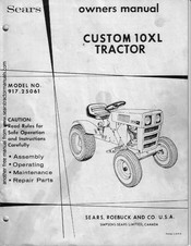 Sears Custom 10XL Owner's Manual