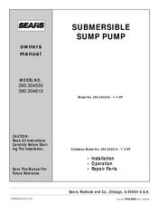 Sears 390.304550 Owner's Manual
