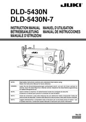 JUKI DLD-5430NE Series Instruction Manual