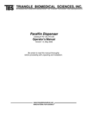 tbs electronics PD-120 Operator's Manual